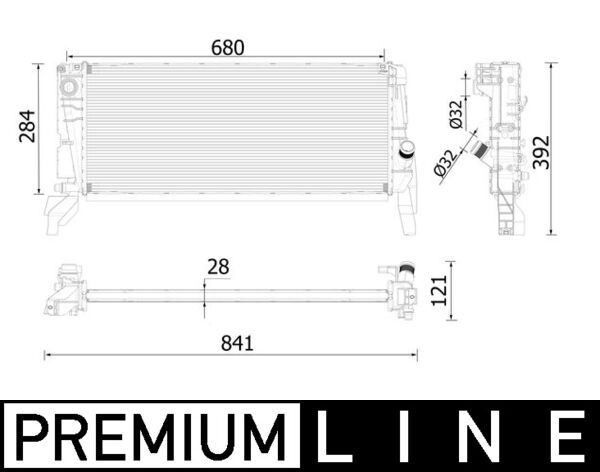 BMW F45 F48 Mini F54 F56 F60 Motor Su Radyatörü Premium Line MAHLE