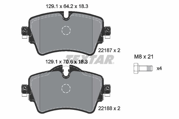 BMW F45 F46 F48 F39 Ön Fren Balatası TEXTAR