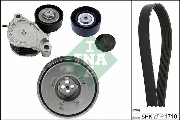 BMW F45 F46 F48 Mini F54 F55 F56 F57 F60 Kanallı Kayış Seti Krank Kasnağı İle INA