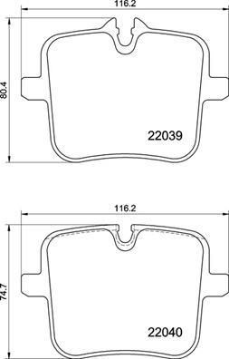 BMW F90 / F91 / F92 / F93 / F95 / F96 M Performance Arka Fren Balatası VALEO