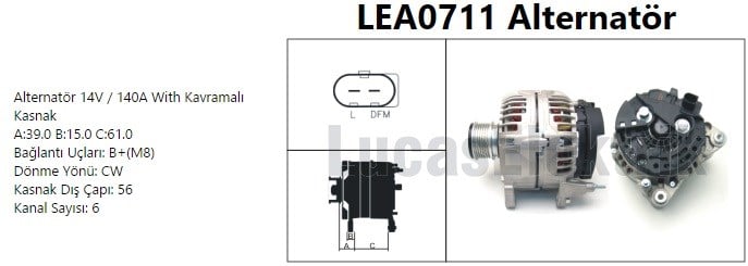 Skoda Fabia Rapid Octavia VW Golf Jetta Passat Polo Seat Ibiza Toledo... LUCAS