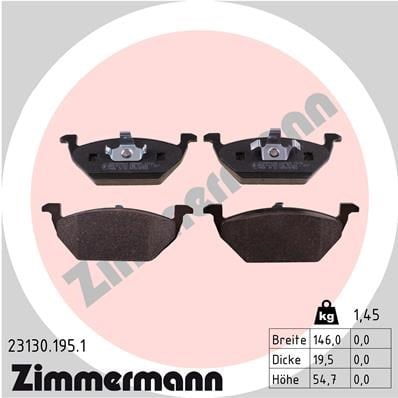 Skoda Fabia Ön Disk Balata ZIMMERMANN