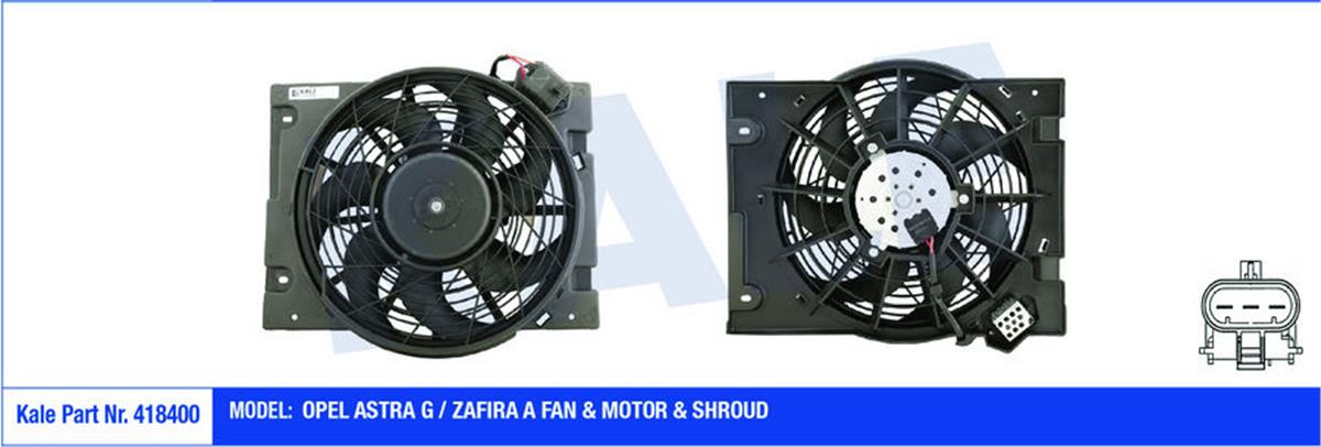 Fan Motoru Davlumbazlı Astra G-Zafıra 99 160W-295Mm