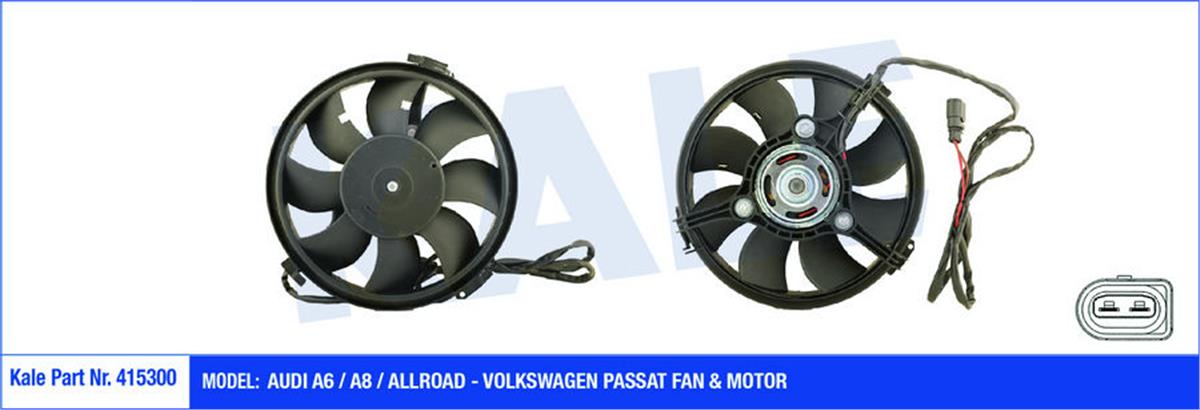 Fan Motoru Davlumbazlı Audi A6-A8-Allroad-Vw Passat 300W-280Mm