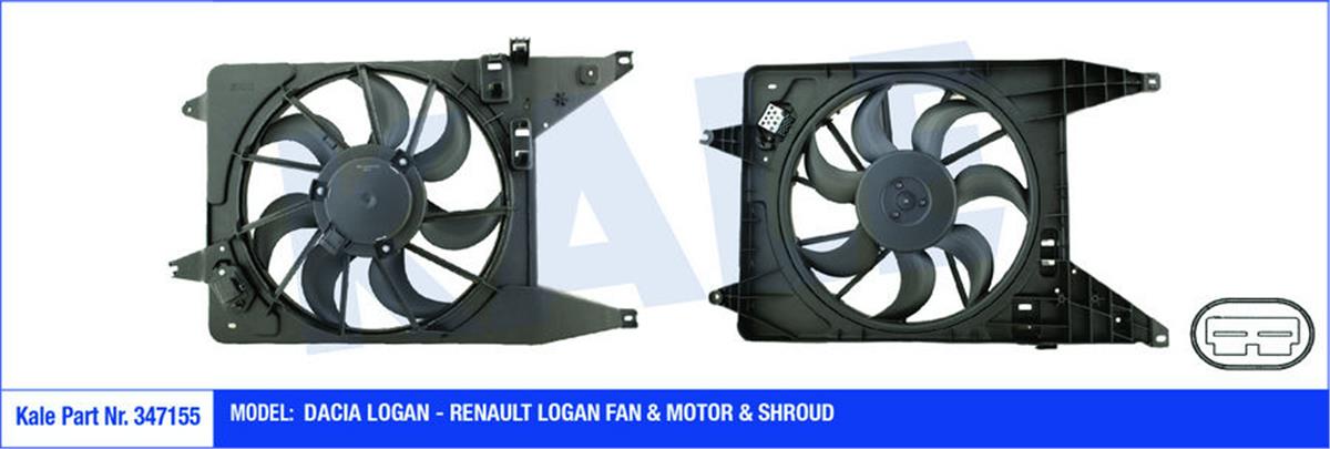 Fan Motoru Davlumbazlı Dacıa Logan 06 Sandero 08
