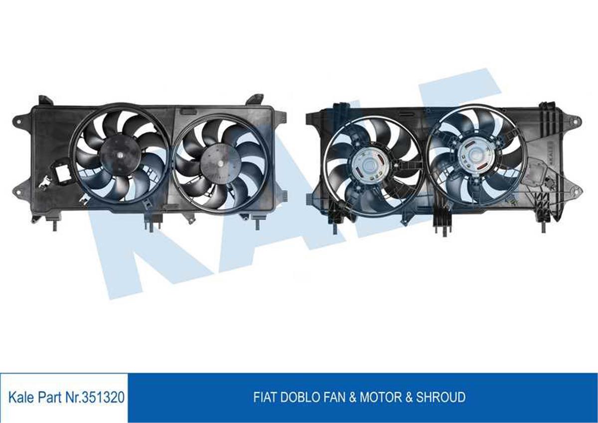 Fan Motoru Davlumbazlı Fıat Doblo 1.3 Mjet 03 1.9Jtd 01 Euro Iv Çift Motorlu Ac