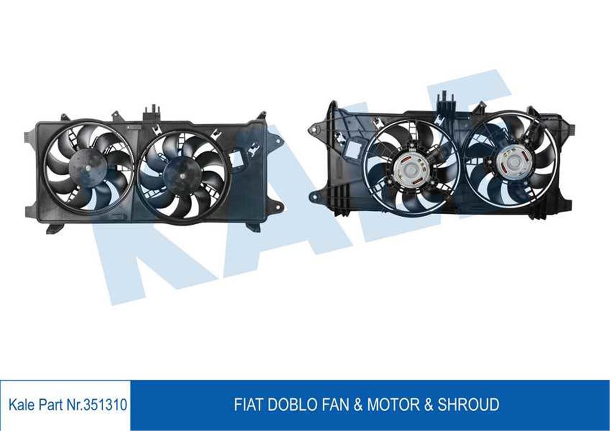 Fan Motoru Davlumbazlı Fiat Doblo 1.3 Mjet 03 1.9Jtd 01 Euro Iıı Çift Motorlu Ac