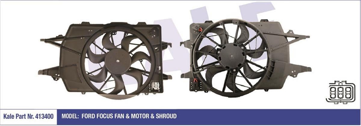 Fan Motoru Davlumbazlı Ford Focus 250W-395Mm