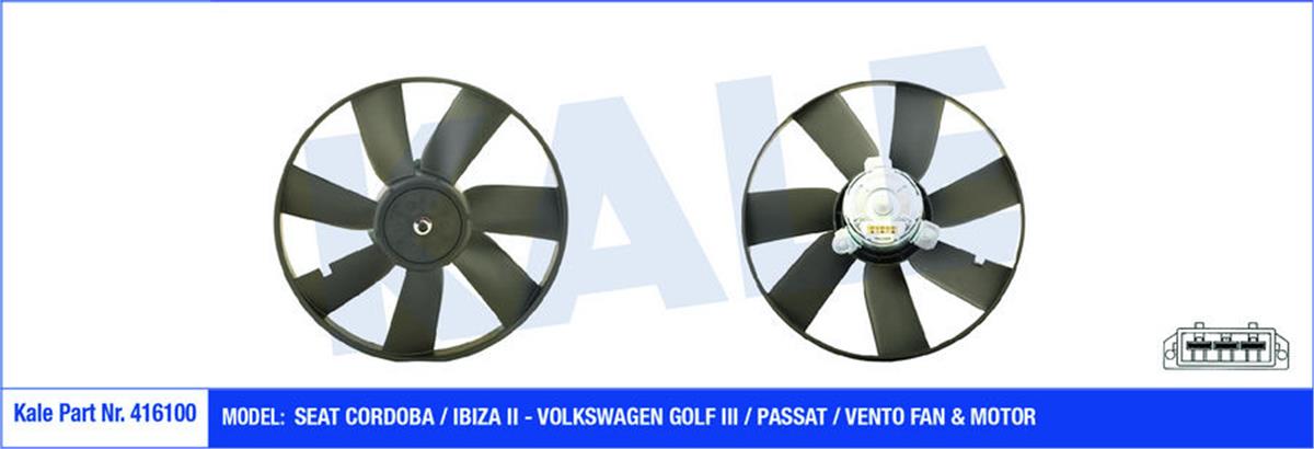 Fan Motoru Davlumbazlı Golf 3-Iv-Caddy Iı/-Passat 93-99 Ibıza Iı 1.4-1.8-1.9Tdı