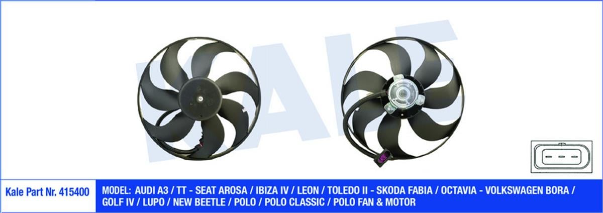 Fan Motoru Davlumbazlı Golf Iv-Polo (95-99)-Leon (99-06)Toledo Iı-Octavıa (01-06