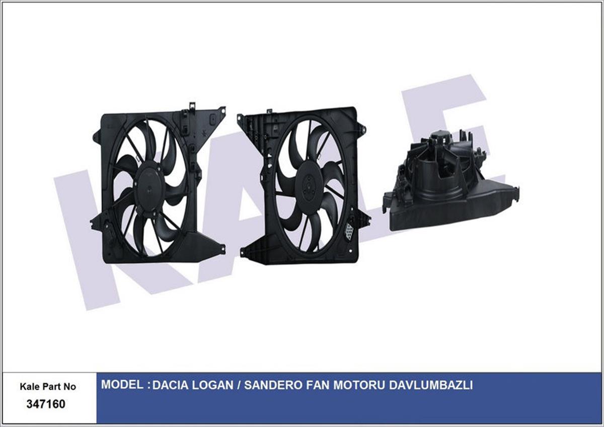Fan Motoru Davlumbazlı Komple Dacıa Logan-Sandero 1.5 Dci Euro5