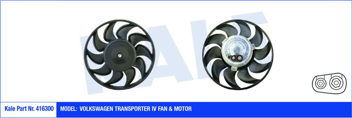Fan Motoru Davlumbazlı Volkswagen Transporter Iv 360W-280Mm