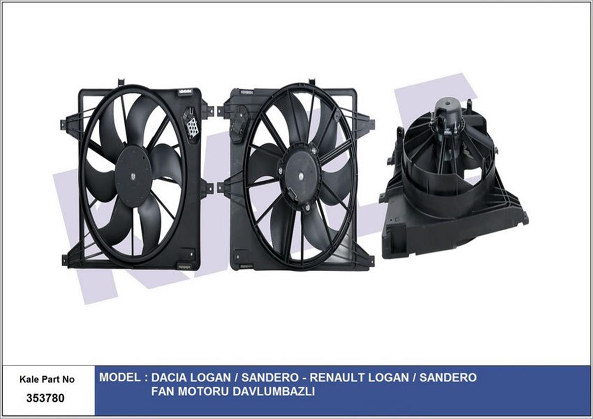 Fan Motoru Komple Davlumbazlı Dacıa Logan-Sandero 1.4-1.6