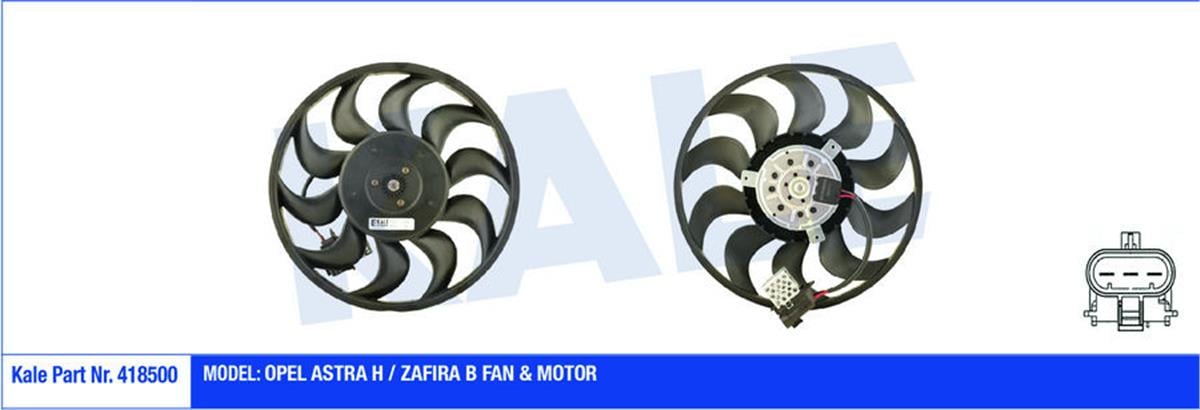 Fan Motoru Pervaneli Opel Astra H-Zafıra B 280W-315Mm