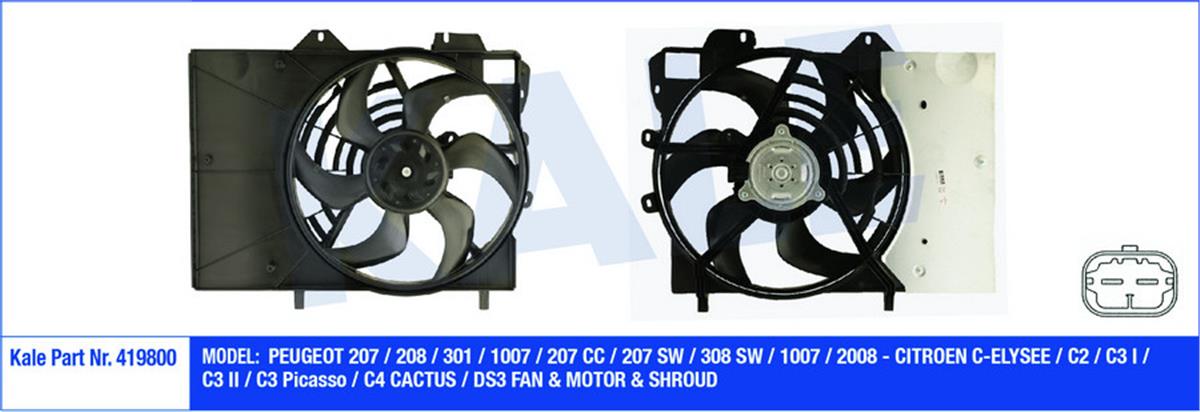 Fan Motoru Peugeot 301-C.Elysee-C3-207-208-2008