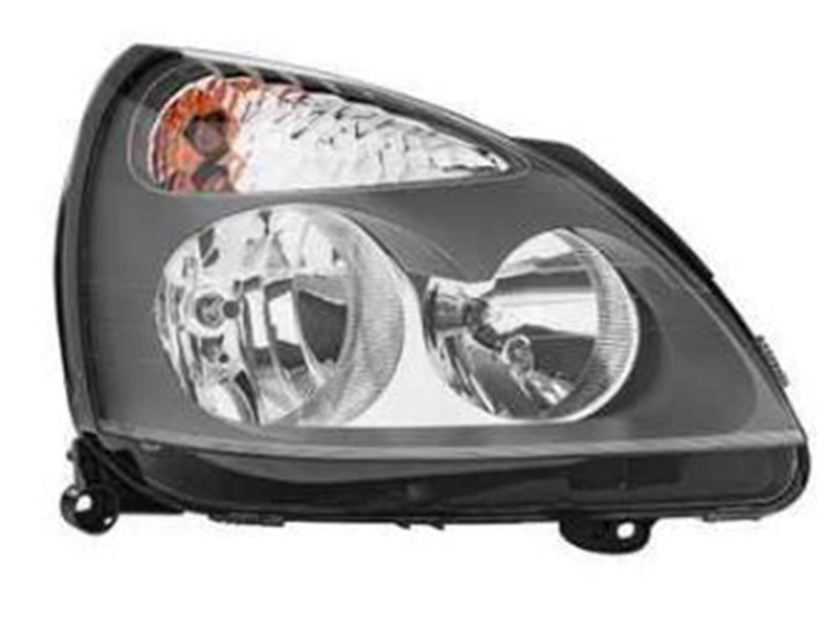 Far Motorlu Sağ Siyah Çerçeveli Renault Clio 01-05