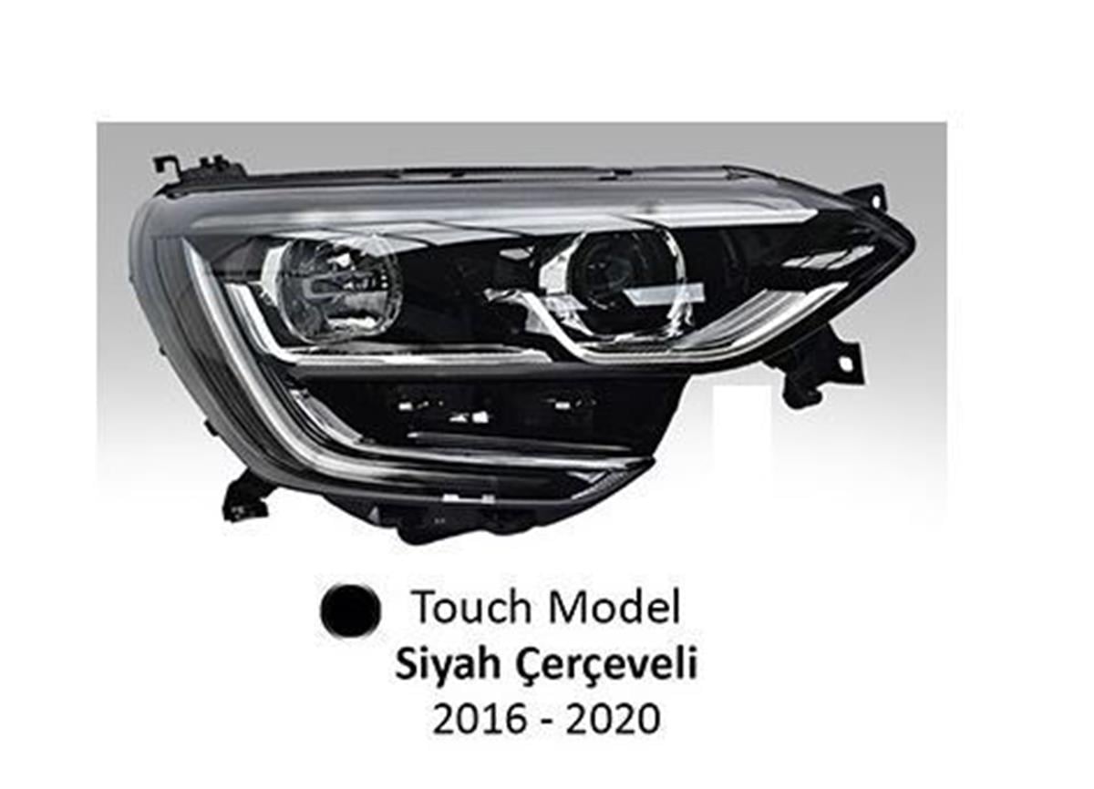 Far Touch Model Siyah Çerçeveli Motorlu Sağ Renault Megane 1V 16-20