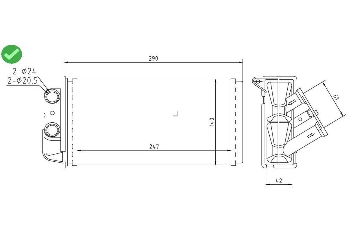 Fiat Albea Palio Kalorifer Radyatörü Eurofan Mekanik Tip Nıss-71454