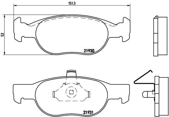 Fiat Ön Fren Balatası BREMBO