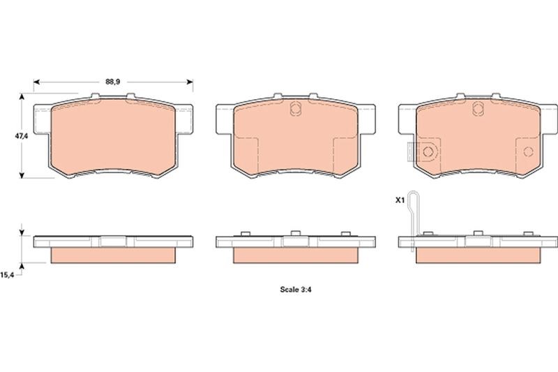 Fiat Sedici Arka Disk Balata TRW