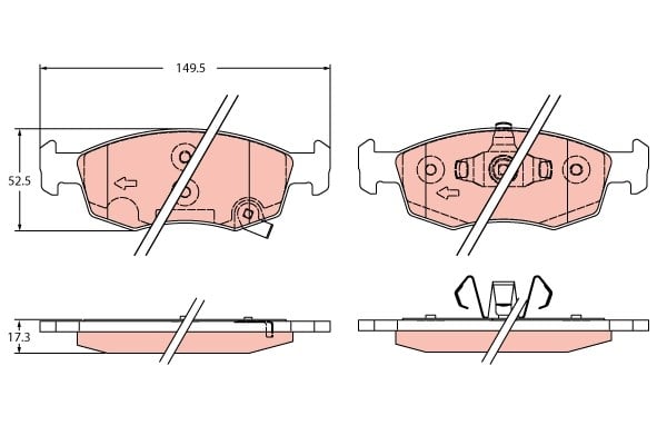 Fiat 500 Ön Aks Disk Balata TRW