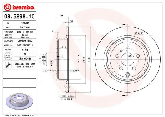 Fiat Arka Standart Fren Diski BREMBO