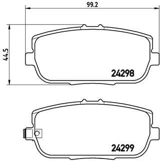 Fiat 124 Spider Mazda MX-5 III MX-5 IV Arka Fren Balatası BREMBO