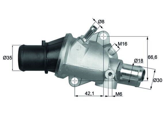 Fiat Coupe Termostat Komple 88C MAHLE
