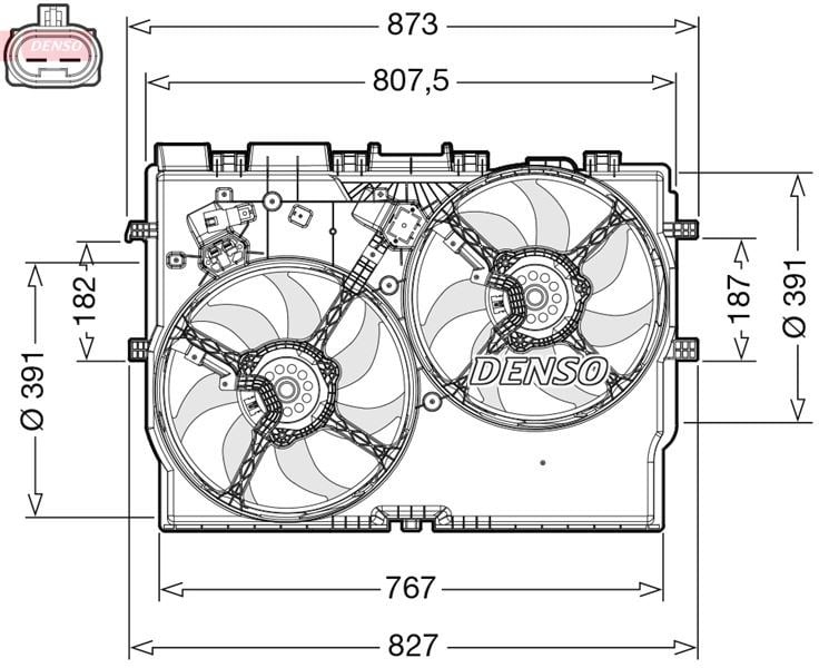 Fiat Ducato 250 290 Radyatör Fan Motoru DENSO