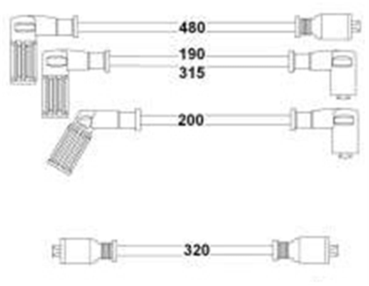 Fiat Uno Tempra Tipo 1.4-1.6 8V Buji Bobin Kablosu 7706494-7611124