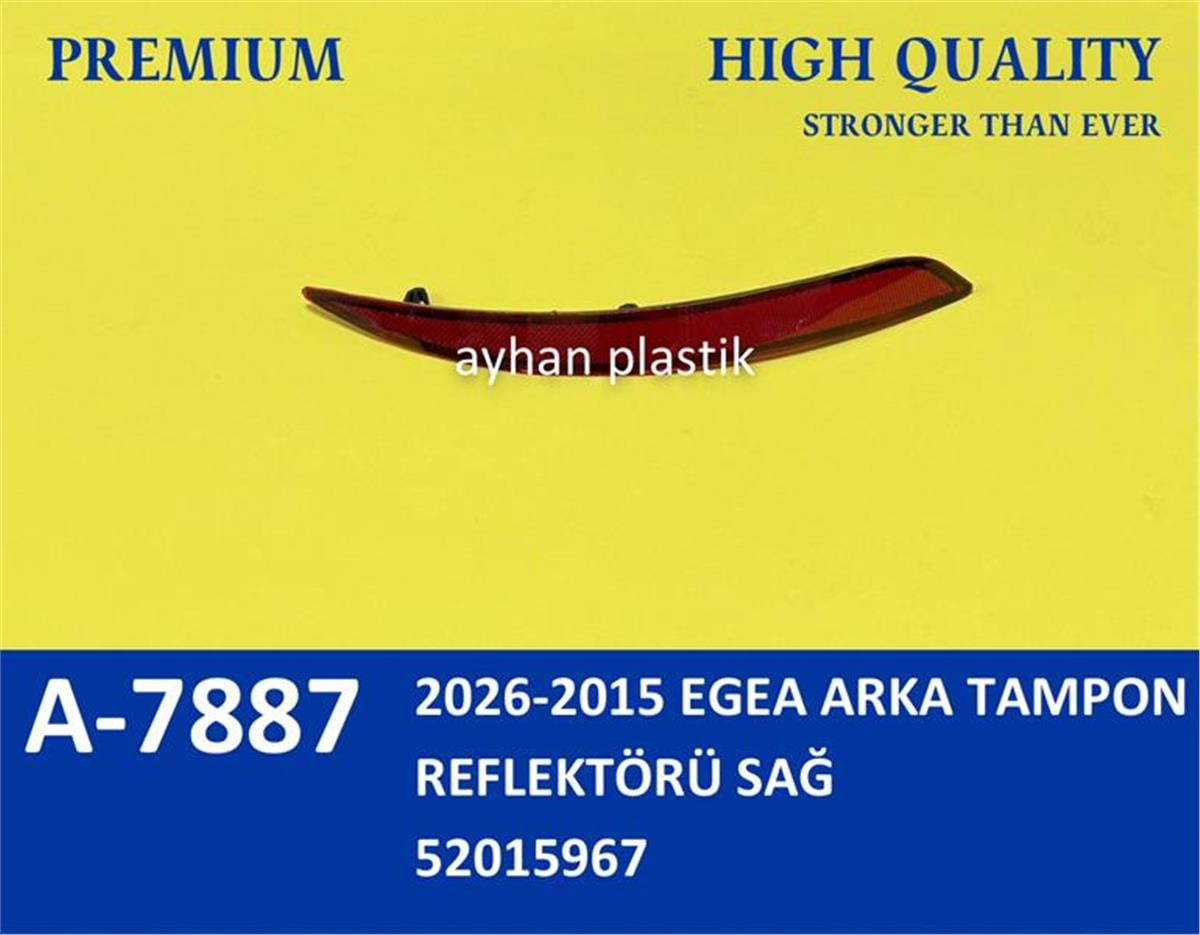 Fiat Egea Sedan (2015>) Arka Tampon Reflektörü Sağ