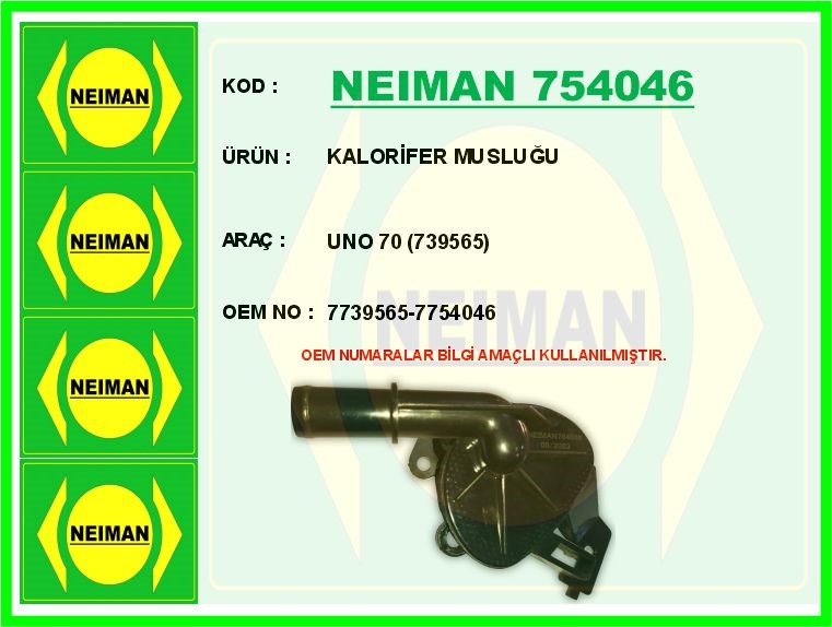 Fiat Uno 70 Kalorifer Musluğu BESCHER