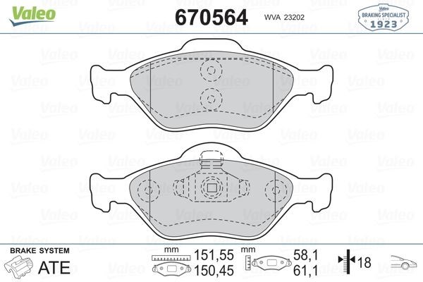 Ford Fiesta Ön Balata [ABSLİ] VALEO