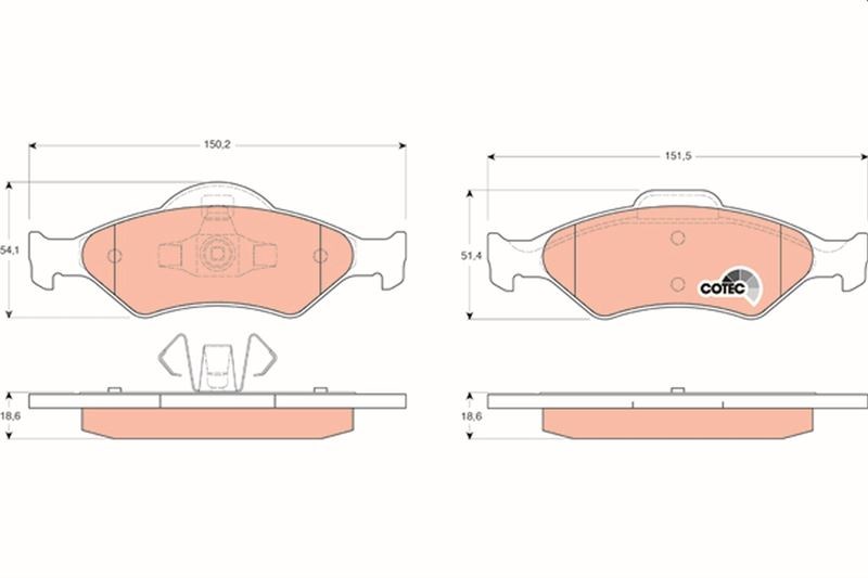 Ford Fiesta Ka Mazda 121 Ön Fren Balatası TRW