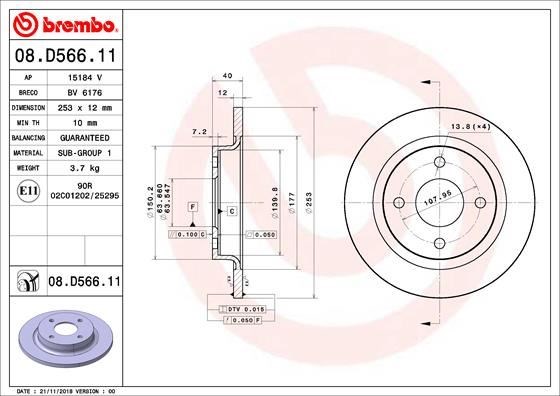 Ford Fiesta Arka Fren Disk Aynası BREMBO