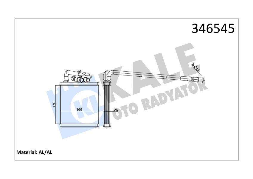 Ford Fiesta Kalorifer Radyatörü KALE-RADYATOR