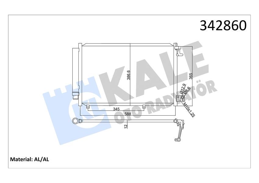Ford Fiesta Klima Radyatörü KALE-RADYATOR
