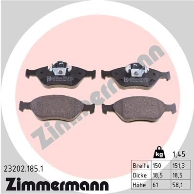 Ford Fiesta Ön Balata ABS'li ZIMMERMANN