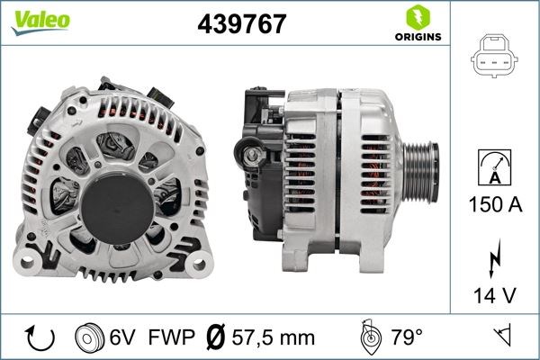 Ford Fiesta Fusion 1.4 TDCİ Alternatör 150 AMP VALEO