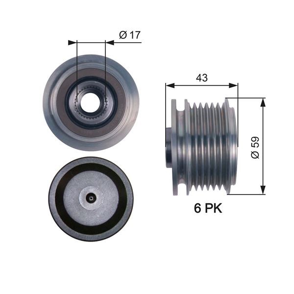 Ford Fiesta V Alternatör 12V 120A GATES