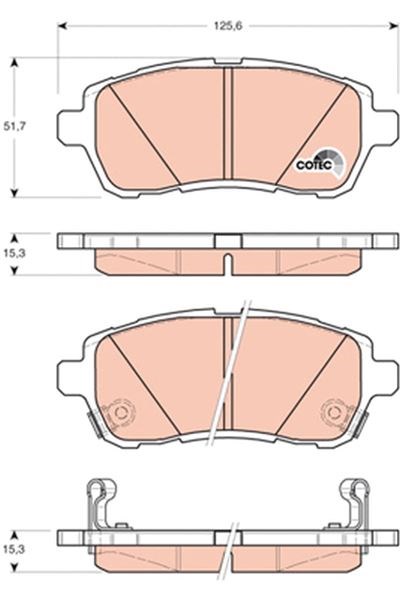 Ford Fiesta 6 Suzuki Swift Justy Mazda 2 Sirion Ön Fren Balatası TRW