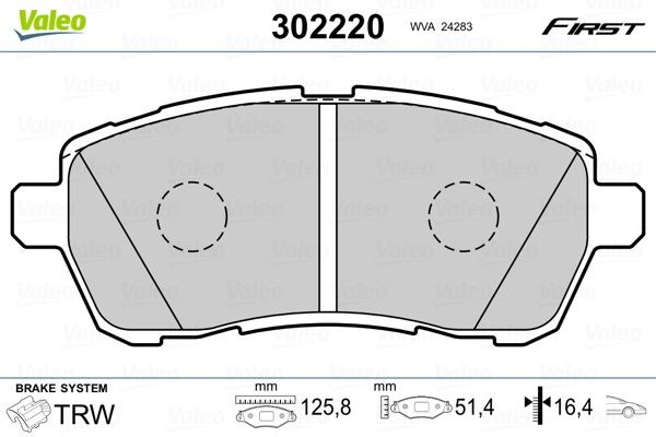 Ford Fiesta 6 Suzuki Swift Justy Mazda 2 Sirion Ön Balata VALEO