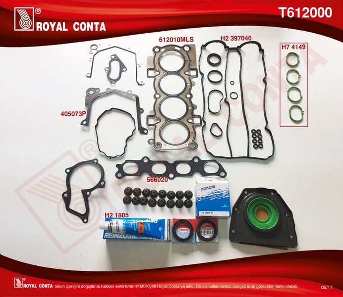 Ford Fiesta VI 1.4 16V Motor Takım Conta Reinz Keçeli Subap Lastikli ROYAL
