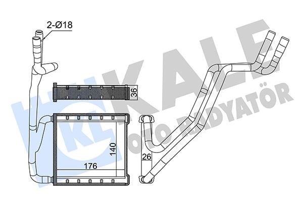 Ford Fiesta Kalorifer Radyatörü KALE-RADYATOR