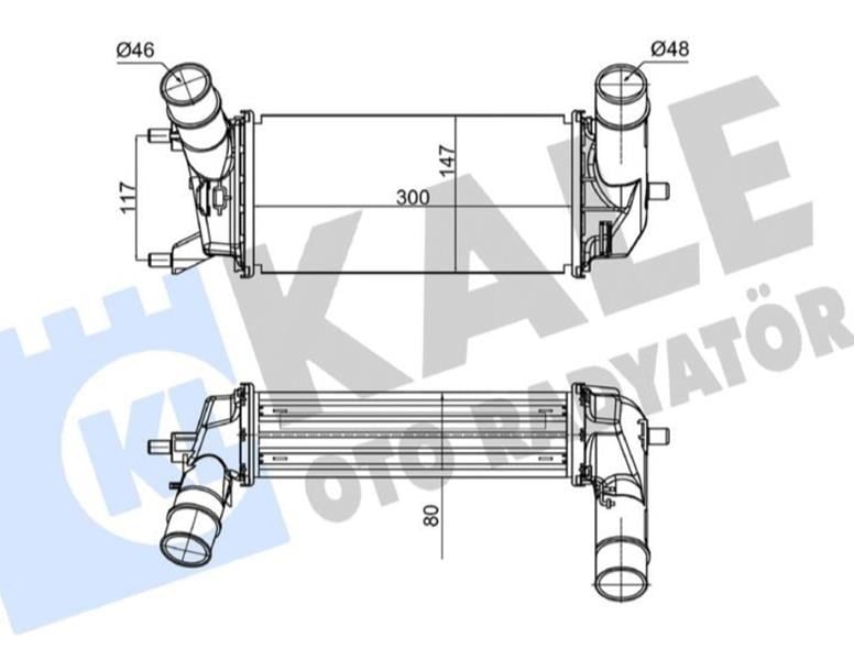 Ford Fiesta Turbo Radyatörü 1.0 EcoBoost KALE-RADYATOR