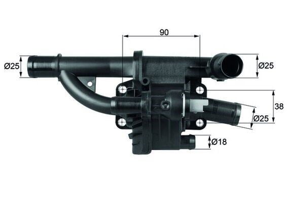 Ford Fiesta Termostat Gövdesi 1.4-1.5-1.6 TDCİ EURO 5 MAHLE