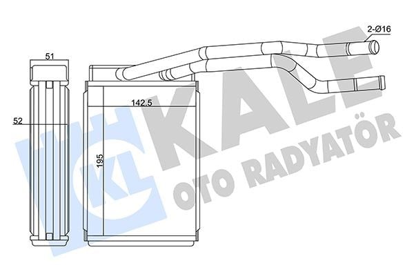 Ford Fiesta Kalorifer Radyatörü KALE-RADYATOR