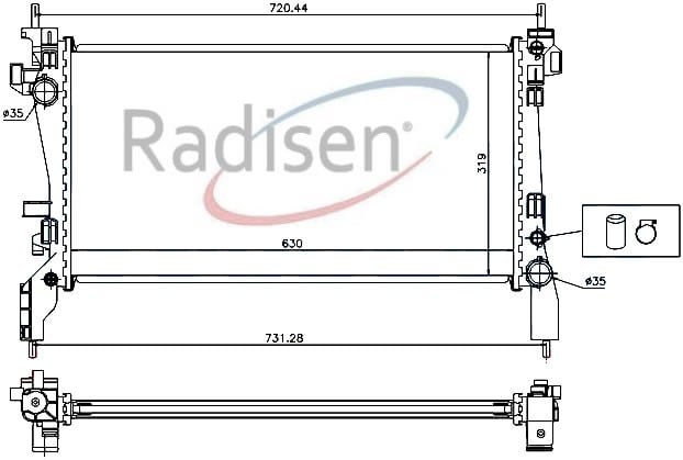 Fiat Fiorino Radyatör 1.3 Dizel Multijet RADISEN