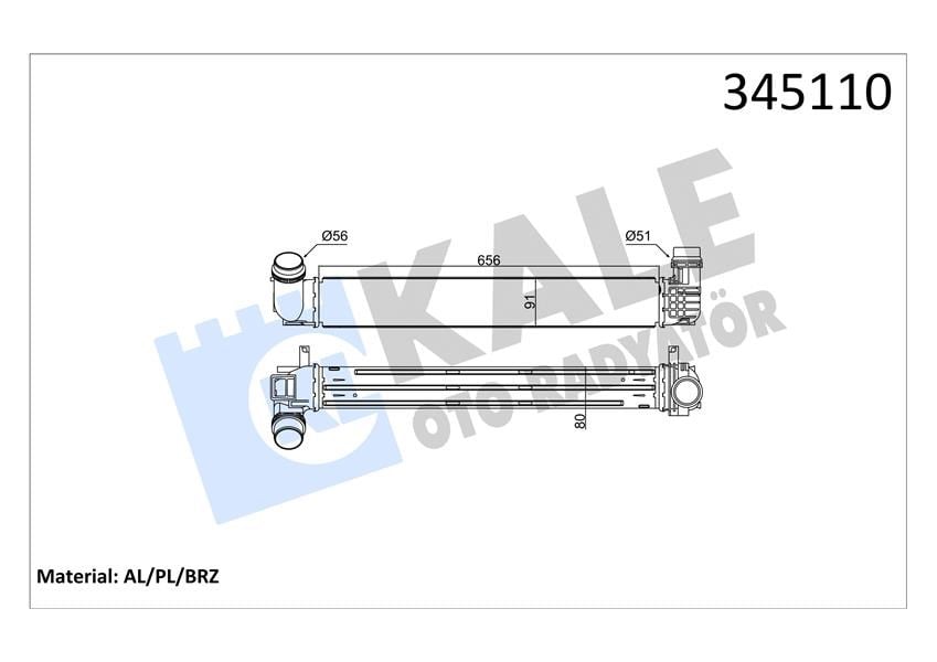 Renault Fluence Megane 3 Scenic 3 Turbo Radyatörü Intercooler KALE-RADYATOR
