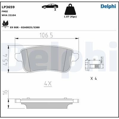 Renault Fluence Arka Fren Balatası DELPHI